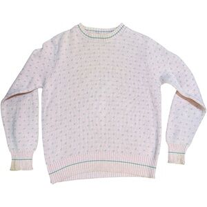 Vintage 90's Peabody Enderby Microfloral Pastel Pink Sweater